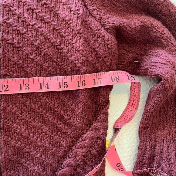 G.I.L.I. Got It Love It Cold Shoulder Burgundy Sweater with Bell Sleeves - Picture 14 of 16